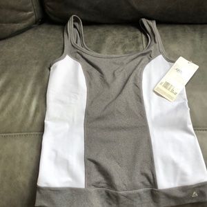 NWT Gray and White Jockey Tank Top Size S
